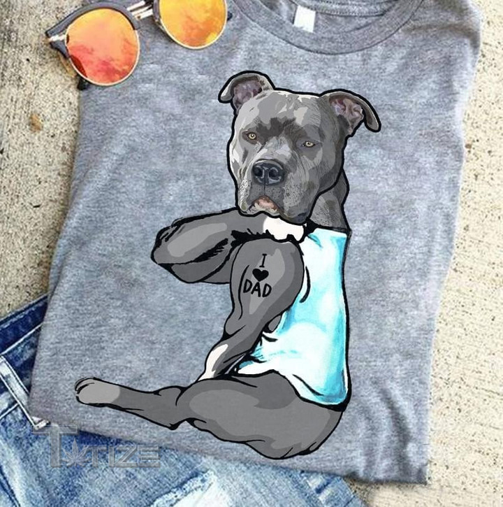 Pitbull dad dog dad  Graphic Unisex T Shirt, Sweatshirt, Hoodie Size S - 5XL