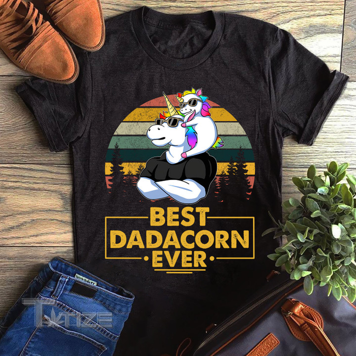 Best Dadacorn Ever Graphic Unisex T Shirt, Sweatshirt, Hoodie Size S - 5XL