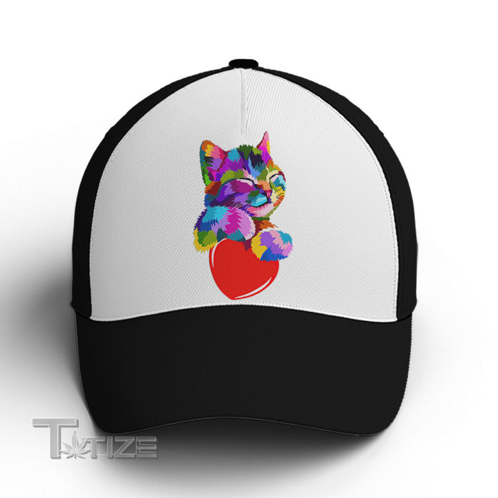 Rainbow LGBT Cat Classic Style Classic Cap