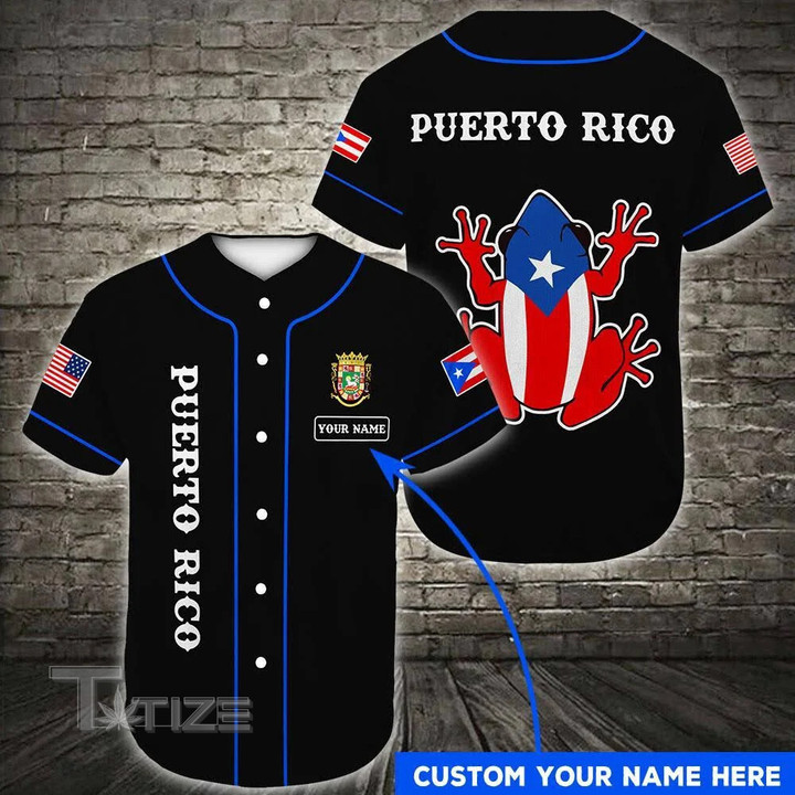 Personalized Puerto Rico Baseball Shirt Puerto Rican American Baseball Shirt