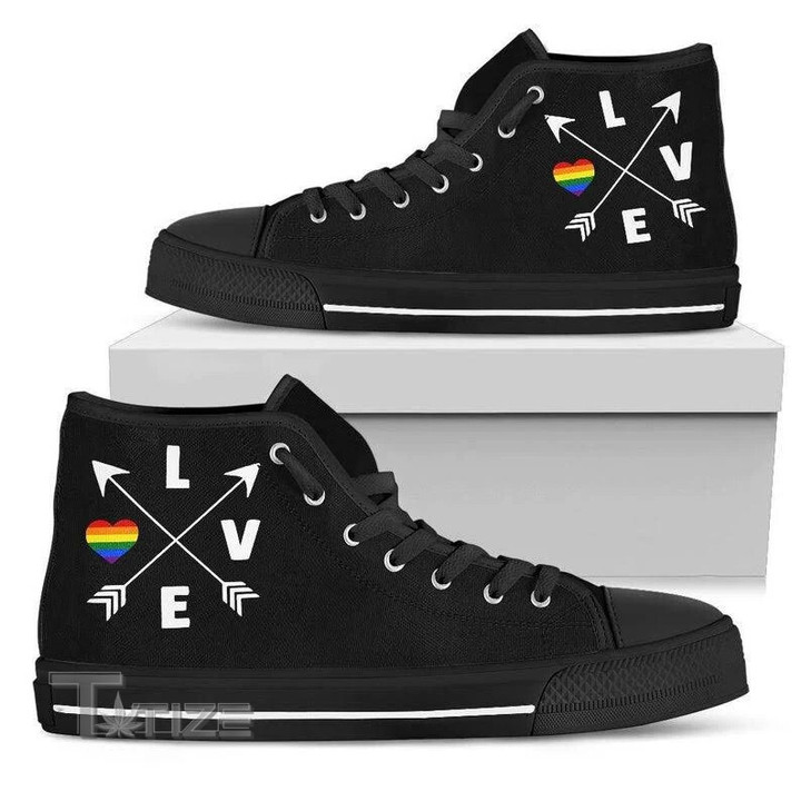 Lgbt Love Lgbt All Star Pride Rainbow LGBT Unisex High Top Canvas Shoes