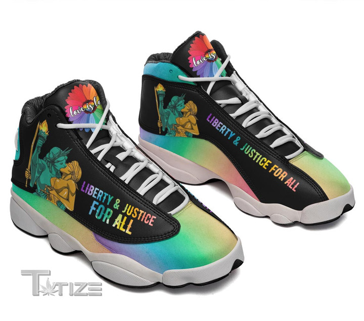 Lgbt Liberty And Justice For All 13 Sneakers XIII Shoes