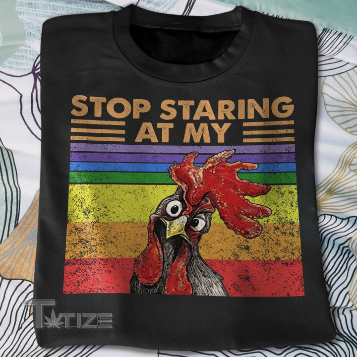 LGBTQ pride Stop staring at my cock Graphic Unisex T Shirt, Sweatshirt, Hoodie Size S - 5XL