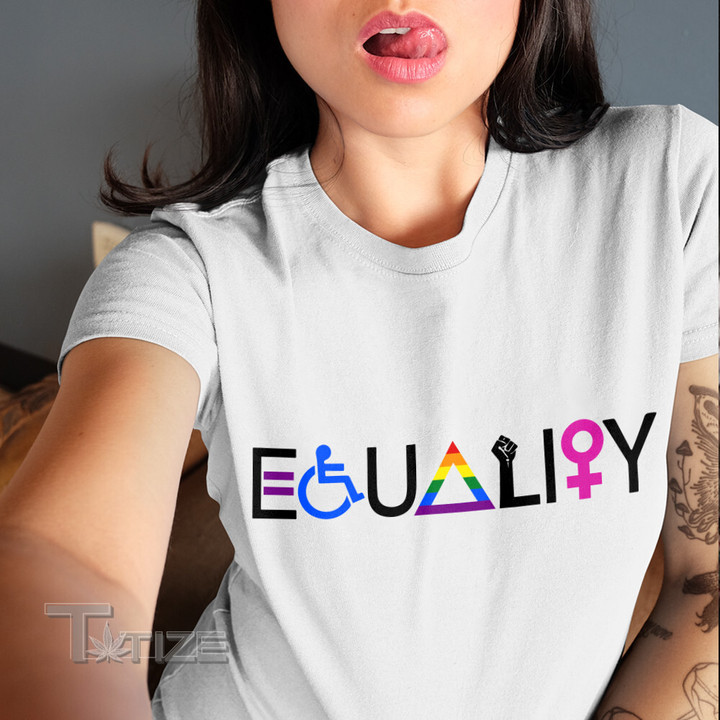 LGBTQ Pride Equality Two Sided Graphic Unisex T Shirt, Sweatshirt, Hoodie Size S - 5XL