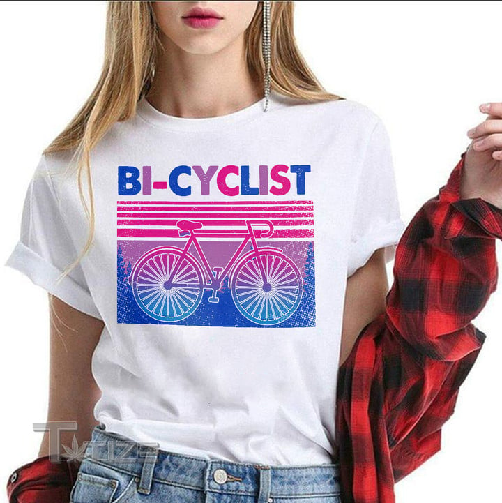 LGBTQ Pride Bi-cyclist Graphic Unisex T Shirt, Sweatshirt, Hoodie Size S - 5XL