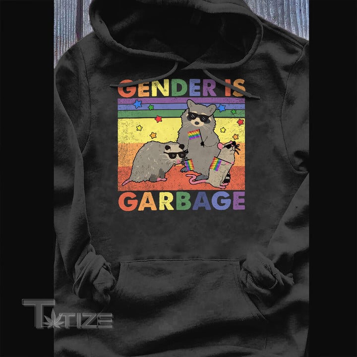 LGBTQ Pride Gender Is Garbage Graphic Unisex T Shirt, Sweatshirt, Hoodie Size S - 5XL