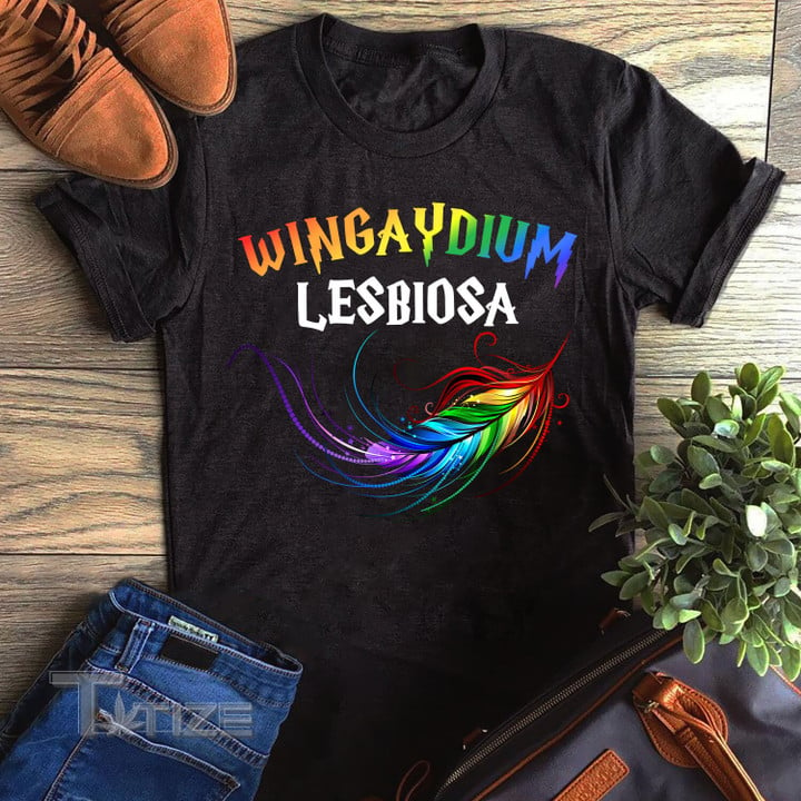 LGBT Pride Funny Lesbian Love Wingaydium Lesbiosa Gift Graphic Unisex T Shirt, Sweatshirt, Hoodie Size S - 5XL