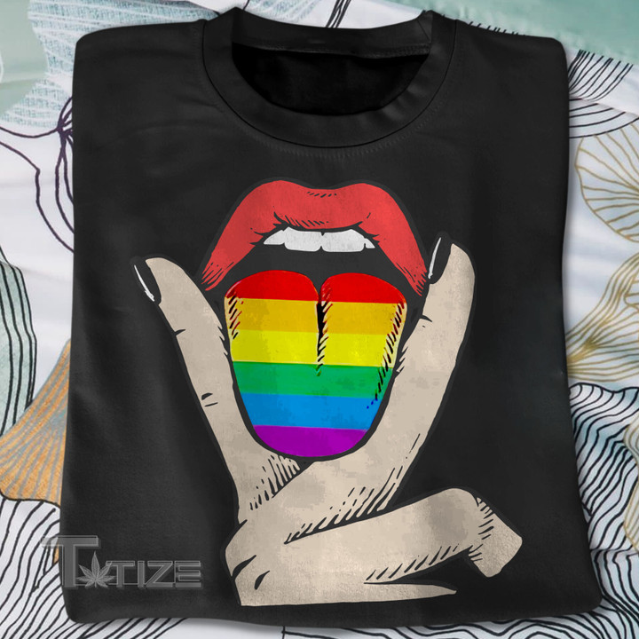 LGBT tongue Graphic Unisex T Shirt, Sweatshirt, Hoodie Size S - 5XL