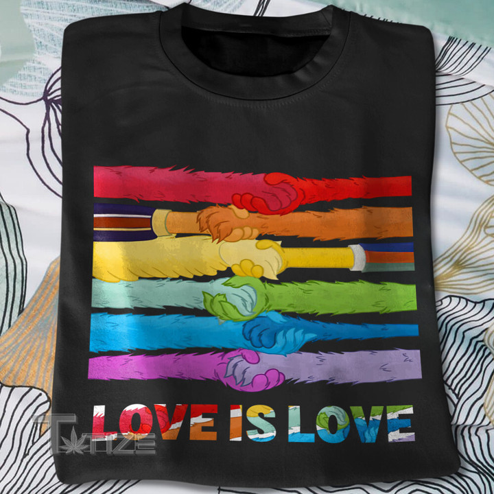 LGBTQ Pride Love Is Love Graphic Unisex T Shirt, Sweatshirt, Hoodie Size S - 5XL