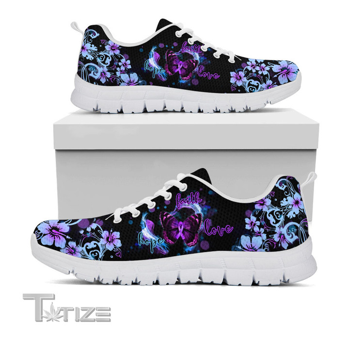 Faith Hope Love Epilepsy Awareness Sneakers Shoes