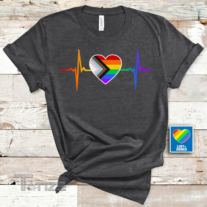 Inclusive Pulse Heartbeat LGBT Graphic Unisex T Shirt, Sweatshirt, Hoodie Size S - 5XL