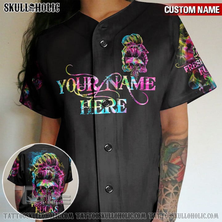Personalized Fresh Out Of F Smoke Baseball Jersey Baseball Shirt