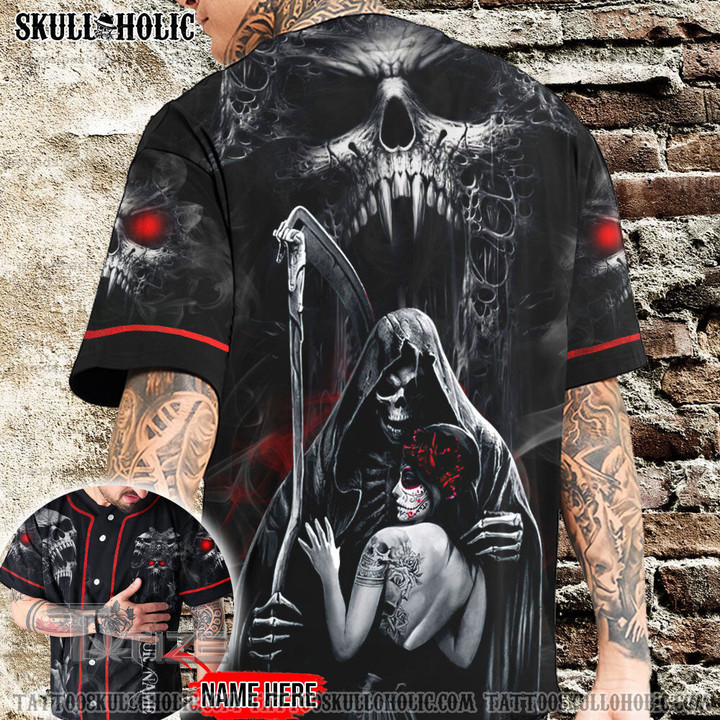 Personalized Demons Skull Baseball Jersey Baseball Shirt