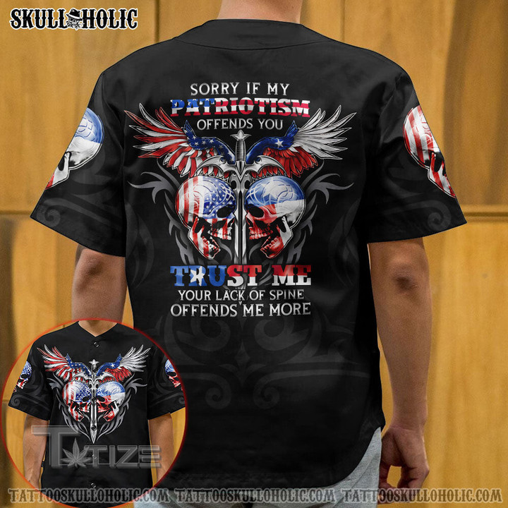 Sorry If My Patriotism Offends You Baseball Jersey Baseball Shirt
