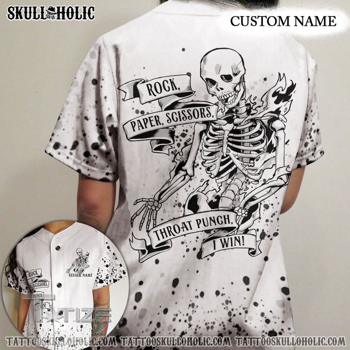 Personalized Skeleton Ribbon Baseball Jersey Baseball Shirt