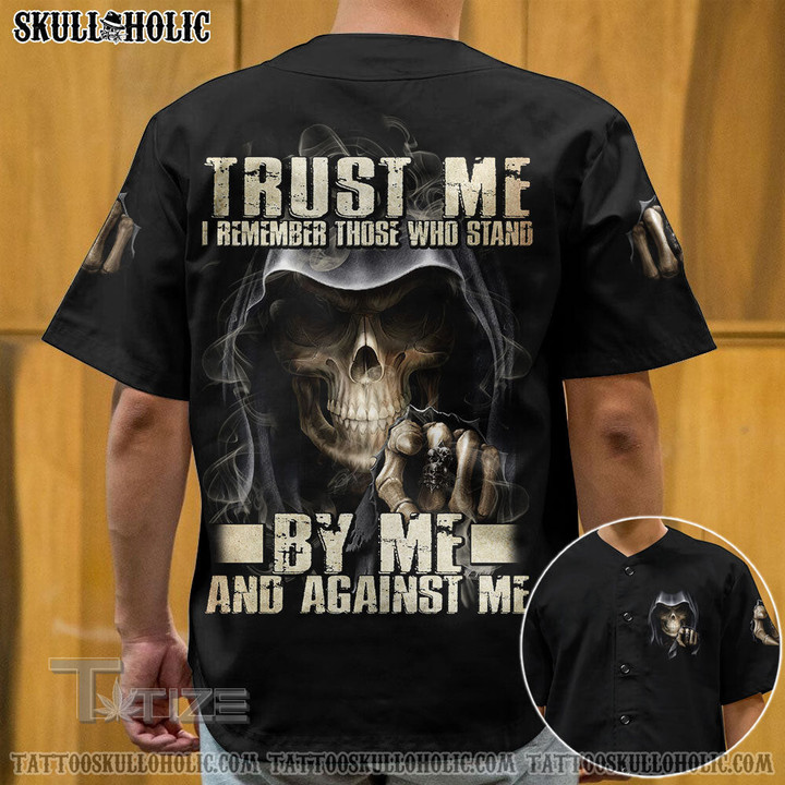 Trust Me Smoke Skull Baseball Jersey Baseball Shirt