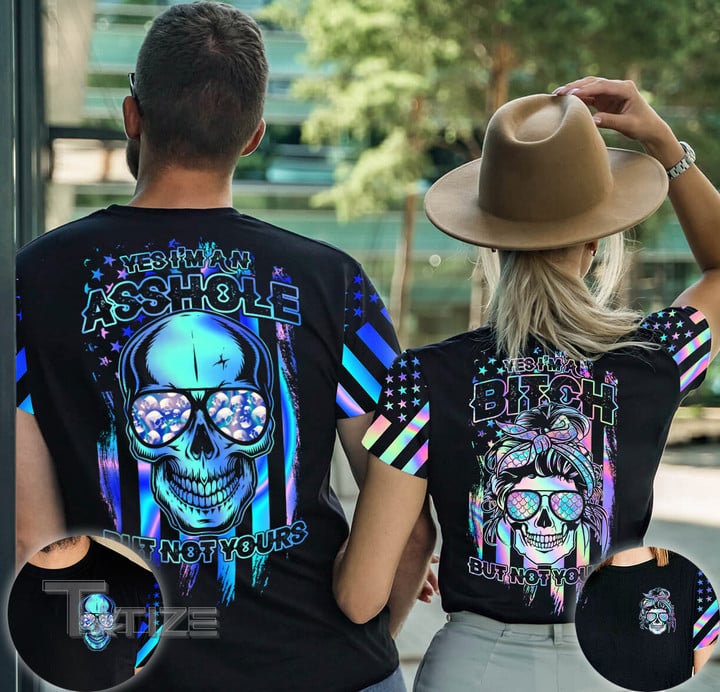 Matching Couple Shirt But Not Yours Couple Skull 3D All Over Printed Shirt, Sweatshirt, Hoodie, Bomber Jacket Size S - 5XL
