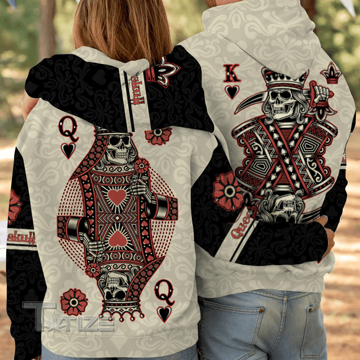 Matching Couple Shirt King Queen Couple 3D All Over Printed Shirt, Sweatshirt, Hoodie, Bomber Jacket Size S - 5XL
