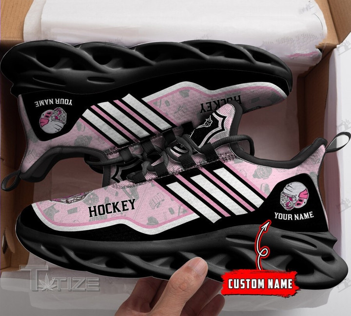 Hockey Pink Custom Name Clunky Sneakers