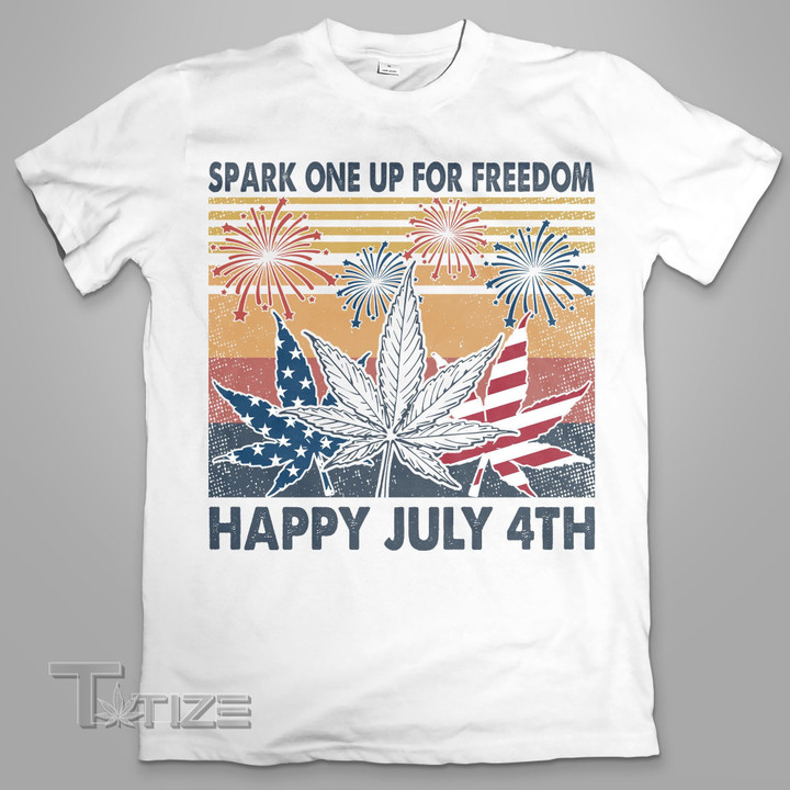 Weed leaf independece day 4th july Graphic Unisex T Shirt, Sweatshirt, Hoodie Size S - 5XL
