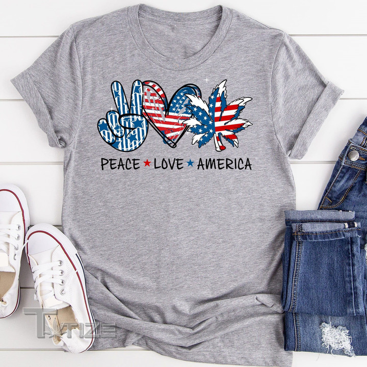 weed leaf independence day 4th july Graphic Unisex T Shirt, Sweatshirt, Hoodie Size S - 5XL