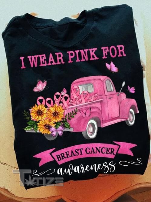 breast cancer i wear pink for breast cancer butterfly Graphic Unisex T Shirt, Sweatshirt, Hoodie Size S - 5XL