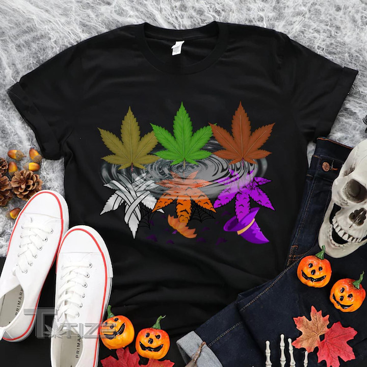 Weed leaf halloween up and down Graphic Unisex T Shirt, Sweatshirt, Hoodie Size S - 5XL