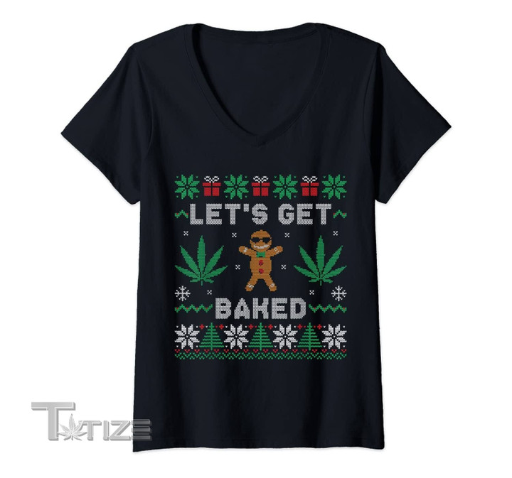 Gingerbread Man Smoking Weed Weed Marijuana Christmas Graphic Unisex T Shirt, Sweatshirt, Hoodie Size S - 5XL