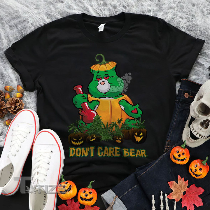 Weed halloween pumpkin bear Graphic Unisex T Shirt, Sweatshirt, Hoodie Size S - 5XL