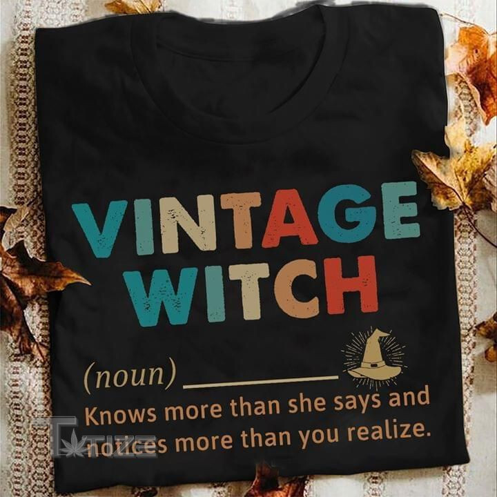 Halloween Vintage Witch Graphic Unisex T Shirt, Sweatshirt, Hoodie Size S - 5XL