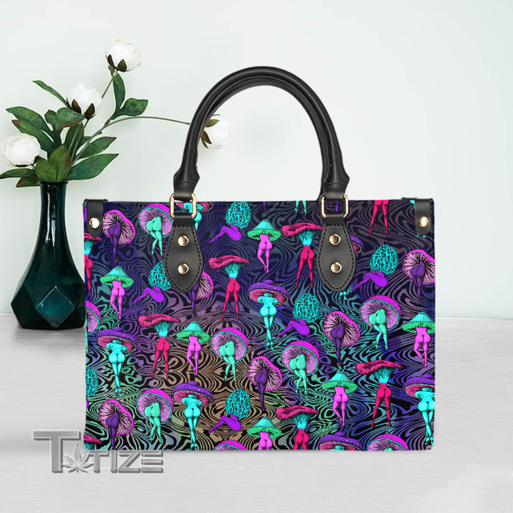 Sexy Mushroom Psychedelic Leather Bag