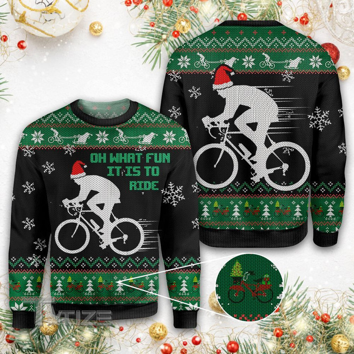 Christmas cycling oh what fun it is to ride Ugly sweater