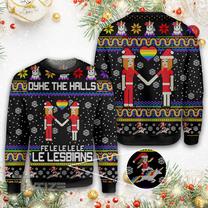 Merry christmas LGBT Le Lesbians Ugly sweater