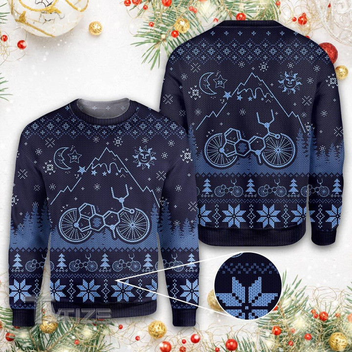 Christmas LSD bicycle Ugly sweater