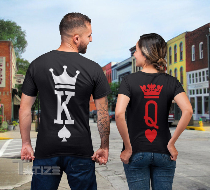 Couple Shirts King and Queen Matching Couple, Valentine 2023 gifts Graphic Unisex T Shirt, Sweatshirt, Hoodie Size S - 5XL