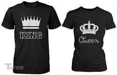 Couple Shirts - King and Queen,Valentine Gifts Graphic Unisex T Shirt, Sweatshirt, Hoodie Size S - 5XL
