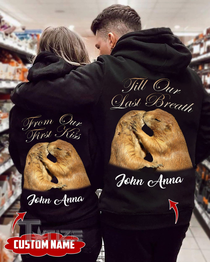 Couple Shirts - Personalized Till Our Last Breath Marmotte Couple Matching Couple, Valentine Gift Graphic Unisex T Shirt, Sweatshirt, Hoodie Size S - 5XL