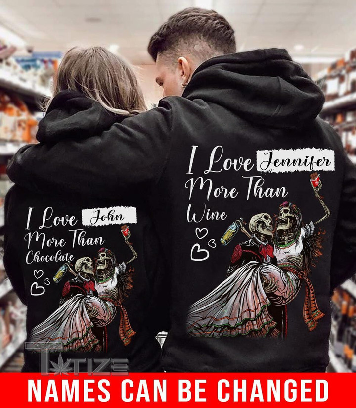 Couple Shirts - Personalized I Love More Than Matching Couple, Valentine Gift Graphic Unisex T Shirt, Sweatshirt, Hoodie Size S - 5XL