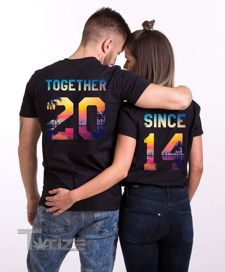 Matching Shirts Personalized Together Since Couple GIft Graphic Unisex T Shirt, Sweatshirt, Hoodie Size S - 5XL