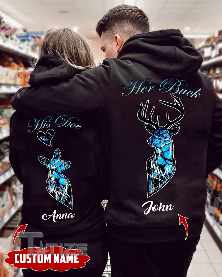 Couple Shirts - Personalized Till Our Last Breath Deer Couple Matching Couple, Valentine Gift Graphic Unisex T Shirt, Sweatshirt, Hoodie Size S - 5XL