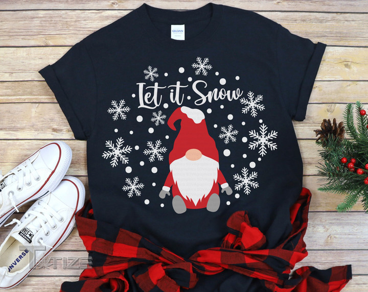 Let It Snow Svg Christmas Svg Gnome Svg Winter Gnome Svg Graphic Unisex T Shirt, Sweatshirt, Hoodie Size S - 5XL
