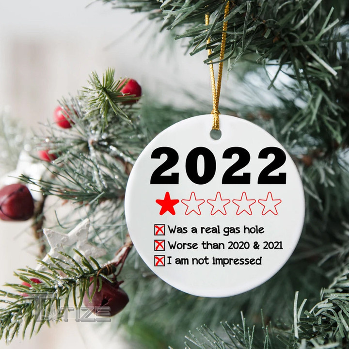 2022 Christmas Ornament Year in Review Ornament Funny Christmas Ceramic Ornament