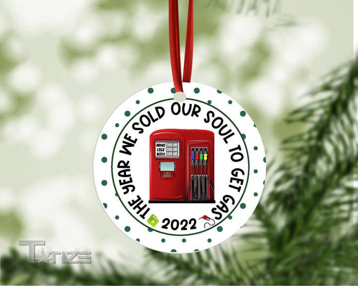 2022 Ornament  2022 Gifts  Gas Ornament  2021 Fun Ornament Christmas Ceramic Ornament
