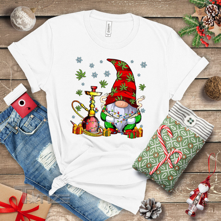 Christmas Gnome Cannabis Shirt Smoking Weed Marijuana Leaf Graphic Unisex T Shirt, Sweatshirt, Hoodie Size S - 5XL