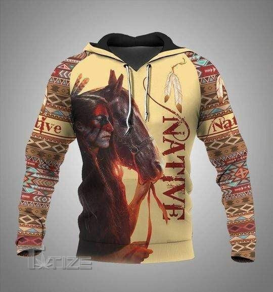 Native American Love Horse 3D All Over Printed Shirt, Sweatshirt, Hoodie, Bomber Jacket Size S - 5XL