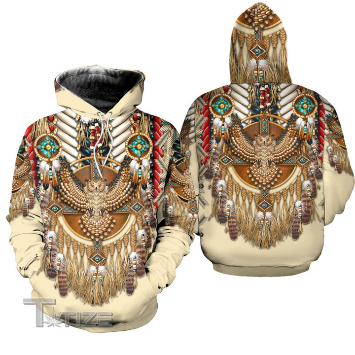 Sherpa Owl Mandala Native American 3D All Over Printed Shirt, Sweatshirt, Hoodie, Bomber Jacket Size S - 5XL