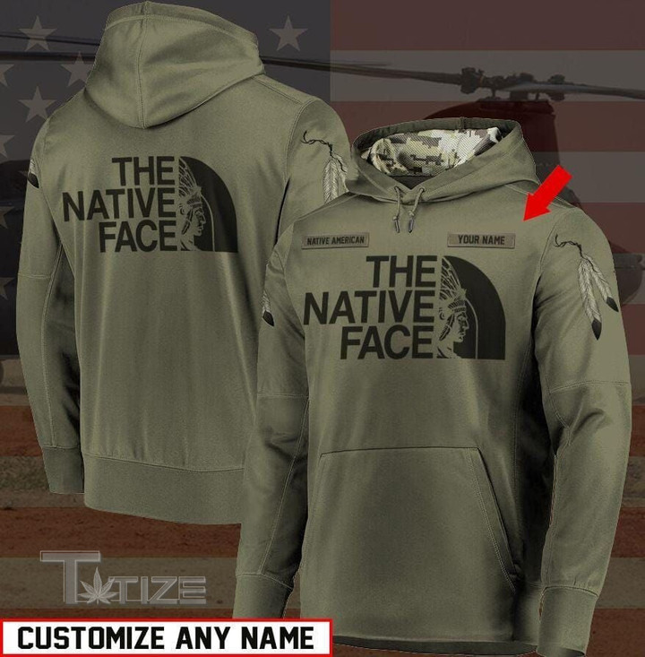 The Native Face Custom Name 3D All Over Printed Shirt, Sweatshirt, Hoodie, Bomber Jacket Size S - 5XL