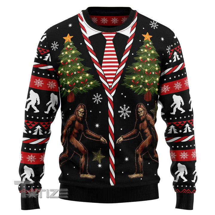 Vintage Bigfoot Ugly Christmas Sweater