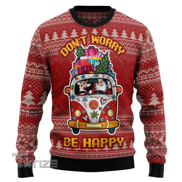 Hippie Car Ugly Christmas Sweater