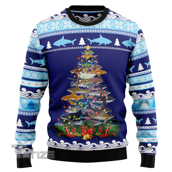 Shark Christmas Tree Ugly Christmas Sweater